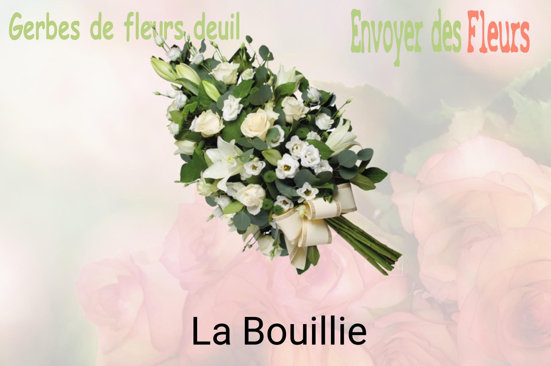 Gerbe de fleurs de deuil livrée à La Bouillie